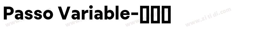 Passo Variable字体转换 Passo Variable字体转换